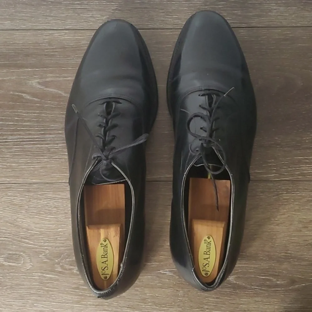 Cordwainer Wright Black Leather Wingtip Oxford Shoes Men's Size 13D‎